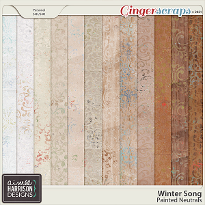 Winter Song Painted Papers by Aimee Harrison