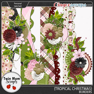 Tropical Christmas - BORDERS by Twin Mom Scraps