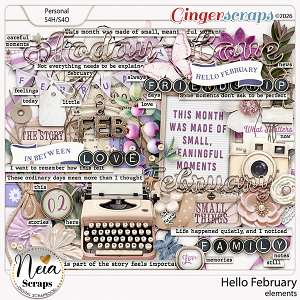 Hello February - Elements - by Neia Scraps