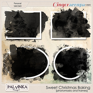 Sweet Christmas Baking Photomasks and Frames by Palvinka Designs