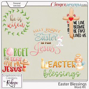 Easter Blessings Word Art by Scrapbookcrazy Creations