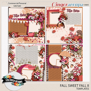 Fall Sweet Fall II Templates by Lisa Rosa Designs