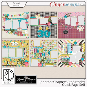 Another Chapter: 30th Birthday Quick Page Set by Memory Mosaic & Polka Dot Chicks