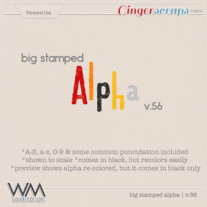 Big Stamped Alpha | V.56