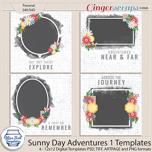 Sunny Day Adventures 1 Templates by Miss Fish