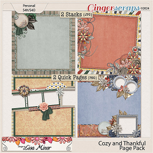 Cozy and Thankful Page Pack from Designs by Lisa Minor