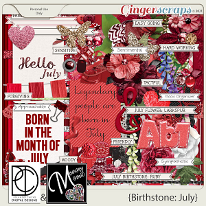 Birthstone: July by Memory Mosaic and Polka Dot Chicks