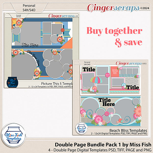 Double Page Bundle Pack 1 by Miss Fish