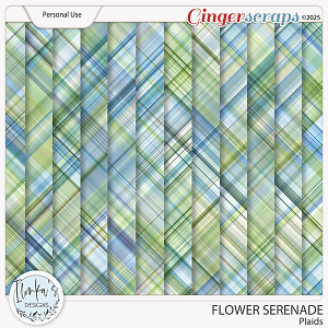 Flower Serenade Plaids by Ilonka's Designs 