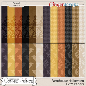 Farmhouse Halloween - Extra Papers by Connie Prince