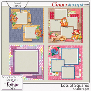 Lots of Squares Quick Pages by Scrapbookcrazy Creations