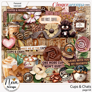 Cups & Chats - Page Kit - by Neia Scraps