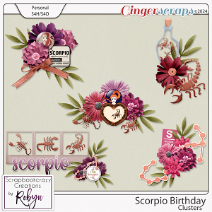 Scorpio Birthday Clusters by Scrapbookcrazy Creations