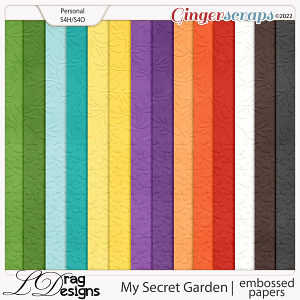 My Secret Garden: Embossed Papers by LDragDesigns