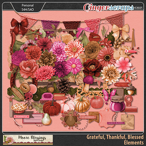 Grateful, Thankful, Blessed Element Pack by Moore Blessings Digital Design 