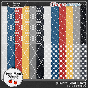 Happy Grad Day - EXTRA PAPERS by Twin Mom Scraps