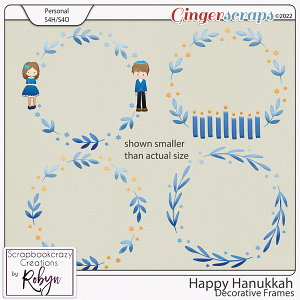 Happy Hanukkah Decorative Frames by Scrapbookcrazy Creations