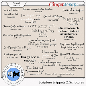 Scripture Snippets 2 Scriptures by Wetfish Designs 