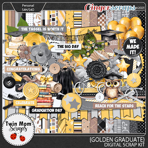 Golden Graduate - KIT by Twin Mom Scraps Golden Graduate - KIT by Twin Mom Scraps