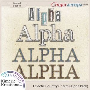 Eclectic Country Charm Alpha Pack by Kimeric Kreations