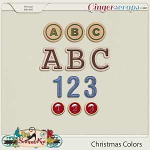 Christmas Colors Alpha by The Scrappy Kat Christmas Colors Alpha by The Scrappy Kat