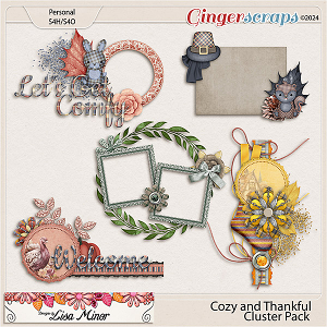 Cozy and Thankful Cluster Pack from Designs by Lisa Minor
