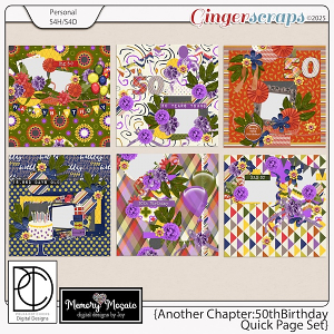 Another Chapter: 50th Birthday Quick Page Set by Memory Mosaic & Polka Dot Chicks
