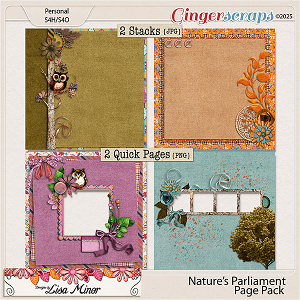 Nature's Parliament Page Pack from Designs by Lisa Minor