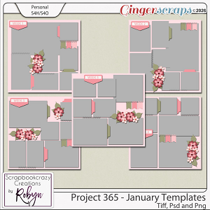 Project 365 - January Templates by Scrapbookcrazy Creations