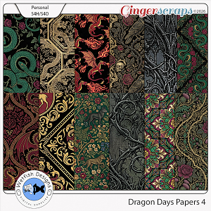 Dragon Days Papers 4 by Wetfish Designs   