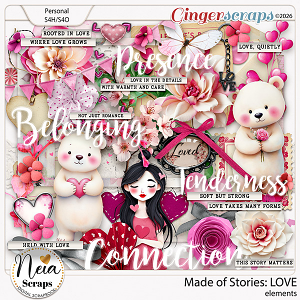 Made of Stories: LOVE - Elements - by Neia Scraps