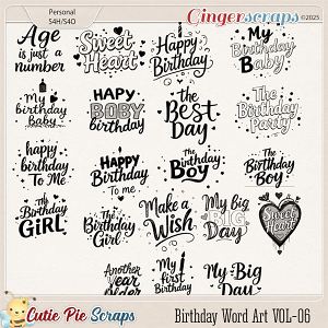Birthday Word Art VOL-06