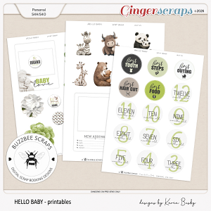 Buzzbee Scraps: Hello Baby Printables