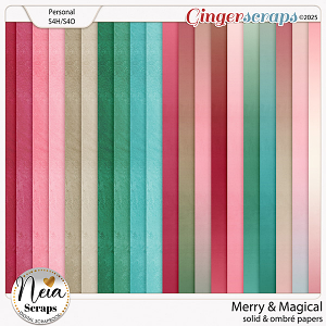 Merry & Magical - Solid & Ombré Papers - by Neia Scraps