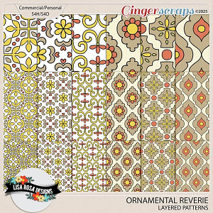 Ornamental Reverie CU Layered Patterns by Lisa Rosa Designs
