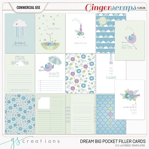 Dream Big Pocket Filler Cards (CU) by GS Creations
