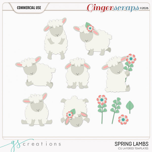 Spring Lambs Layered Templates (CU) by GS Creations
