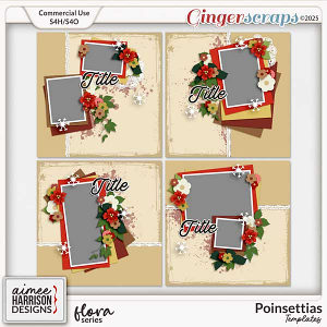 Poinsettias Templates by Aimee Harrison