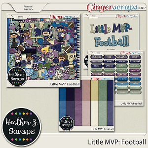 Little MVP: Football BUNDLE by Heather Z Scraps