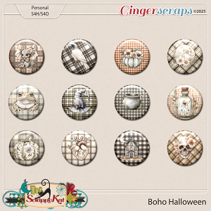 Boho Halloween Flairs by The Scrappy Kat