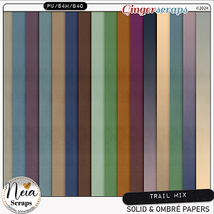 Trail Mix - Solid & Ombré Papers - by Neia Scraps