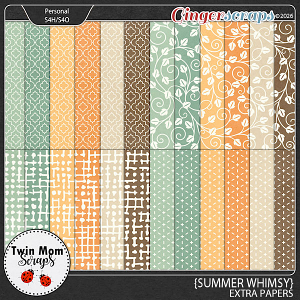 Summer Whimsy - EXTRA PAPERS by Twin Mom Scraps