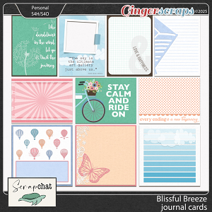 Blissful Breeze Journal Cards by ScrapChat Designs