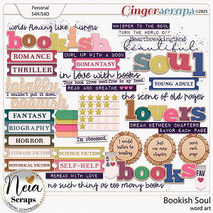 Bookish Soul - Word Art - by Neia Scraps