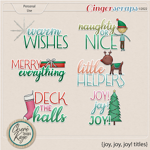 Joy, Joy, Joy! Titles by Chere Kaye Designs 
