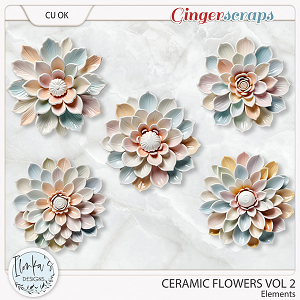 CU Ceramic Flowers Vol 2 by Ilonka's Designs