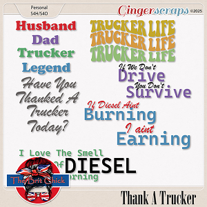 Thank A Trucker Wordart By The Brit Chick