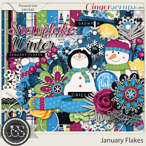 January Flakes Digital Scrapbook Kit