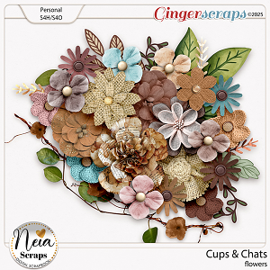 Cups & Chats - Flowers - by Neia Scraps