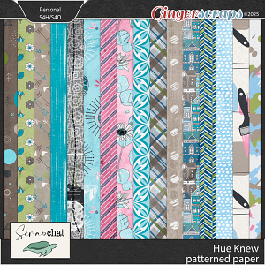 Hue Knew Patterned Papers by ScrapChat Designs Hue Knew Patterned Papers by ScrapChat Designs